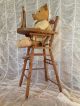 Antiker Hochstuhl Stuhl / Puppenhochstuhl F.  Puppe,  Teddy Frankreich Shabby Deko Original, gefertigt vor 1970 Bild 11