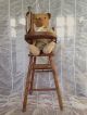 Antiker Hochstuhl Stuhl / Puppenhochstuhl F.  Puppe,  Teddy Frankreich Shabby Deko Original, gefertigt vor 1970 Bild 2