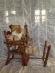 Antiker Hochstuhl Stuhl / Puppenhochstuhl F.  Puppe,  Teddy Frankreich Shabby Deko Original, gefertigt vor 1970 Bild 5