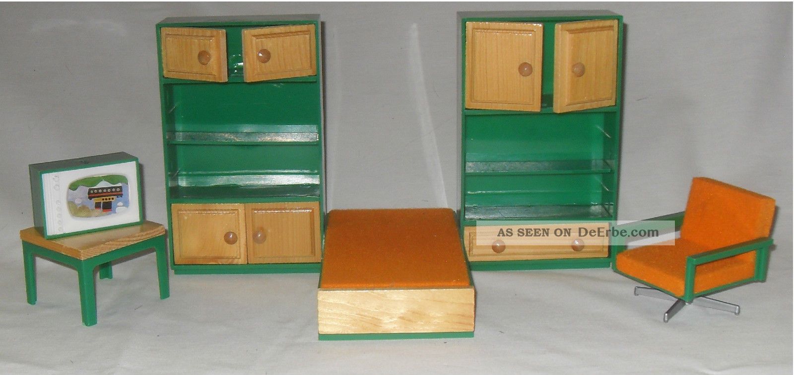 5 - Tlg.  Puppenhausmöbel,  Puppenstubeneinrichtung,  1970er Jahre Nostalgieware, nach 1970 Bild
