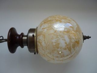 Art - Deko HÄngelampe - Kugellampe - Marmoreffekt Glasschirm Bild