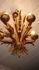 Große,  Elegante Deckenlampe,  Florentiner,  Mit Korn - Ähren,  Anschauen Lohnt,  Top Gefertigt nach 1945 Bild 2