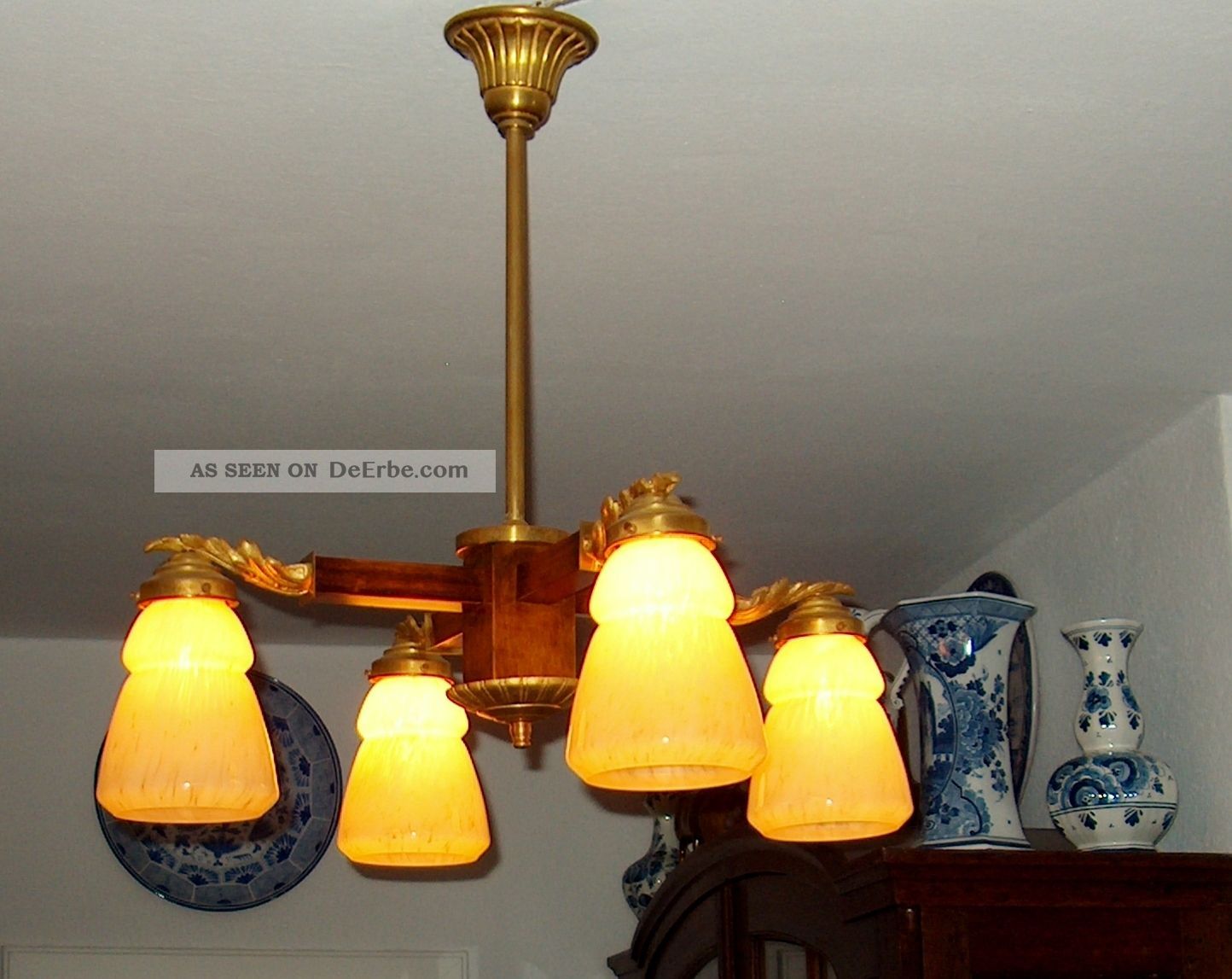 Jugendstillampe, Lampe, Lüster, Leuchter, Laterne, Wandlampe, Salon