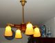 Jugendstillampe,  Lampe,  Lüster,  Leuchter,  Laterne,  Wandlampe,  Salon Lamp,  Deckenlampe Antike Originale vor 1945 Bild 9