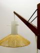 Teak Lampe Wandlampe Denmark - Zu String Scissor Lamp Scherenlampe Regal Shelf 1960-1969 Bild 2