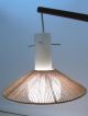Teak Lampe Wandlampe Denmark - Zu String Scissor Lamp Scherenlampe Regal Shelf 1960-1969 Bild 5