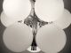 70er 9 - Fach Chrom Sputnik Atomium Opalglas Kugelleuchte Lüster Pistillo Colani 1970-1979 Bild 3