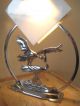 Art Deco Bauhaus Tischlampe Tischleuchte Glas Chrom 