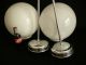 Paar Bauhaus Lampe Leuchte Opalglas Deckenlampe Kugellampe Alu Poliert 1920-1949, Art Déco Bild 8