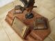 Antike Originale Schreibtischgarnitur Aus Marmor,  Bronze/messing - 19.  Jhd 1890-1919, Jugendstil Bild 5
