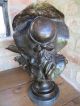 Büste Skulptur Mädchen Bronze Jugendstil Um 1920 - Signiert - 6,  3kg - Sehr Schön 1890-1919, Jugendstil Bild 3