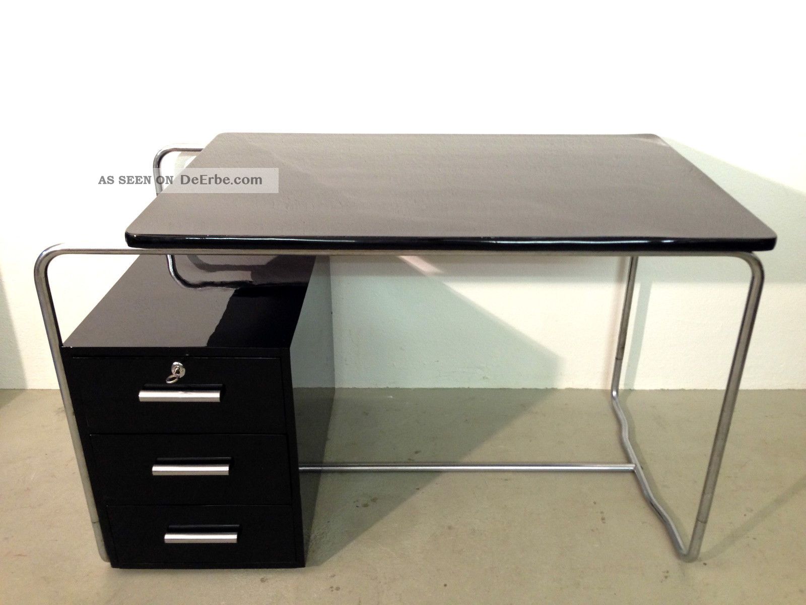 Bauhaus Art Deco Schreibtisch Stahlrohr Thonet Chrom Writing Desk