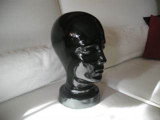 Keramikkopf,  Kopfhörer Halter,  Schwarz Bild
