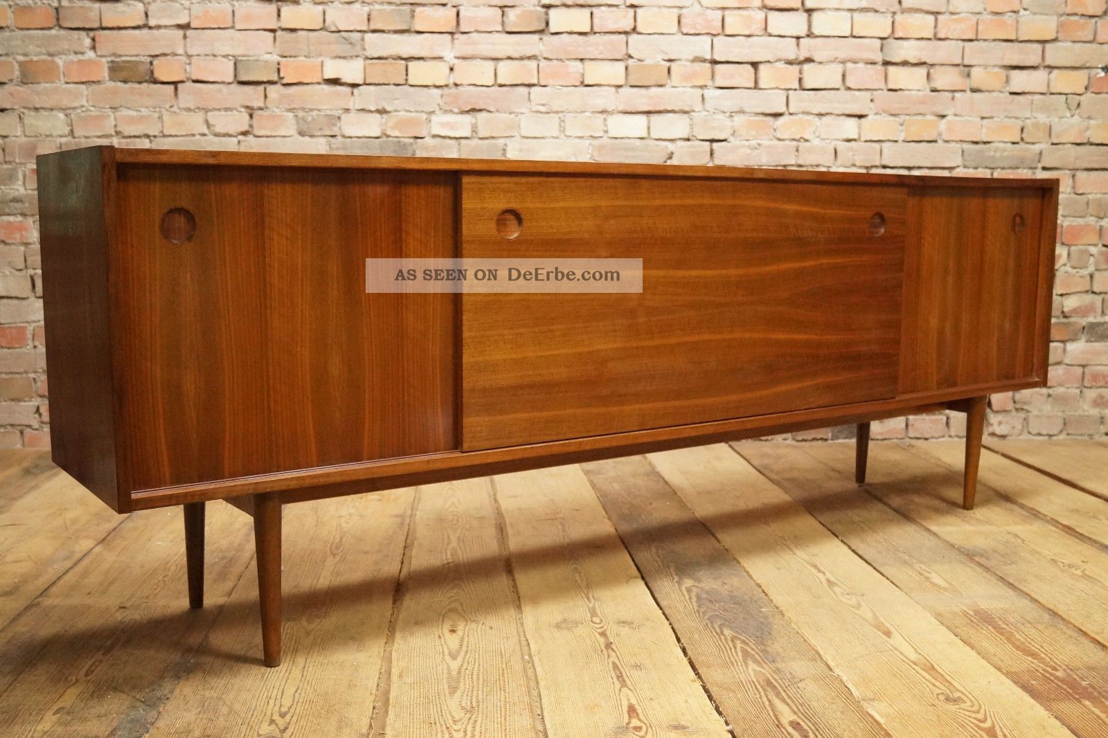 60er nussbaum sideboard anrichte kommode credenza cabinet danish ...