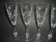 5 Jugendstil Kristall Glas Sektgläser Flöten Tiefschliff Schleuderstern Um 1900 Sammlerglas Bild 2