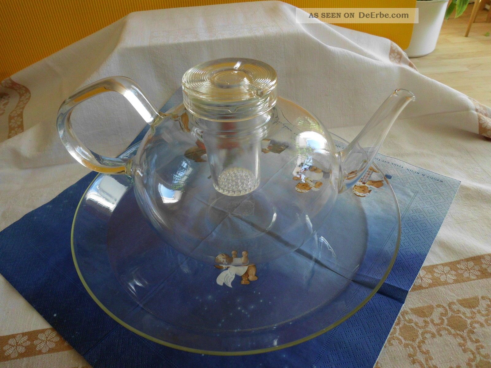 Wagenfeld, Teekanne, Tablett, Jenaer Glas Schott & Gen. 1
