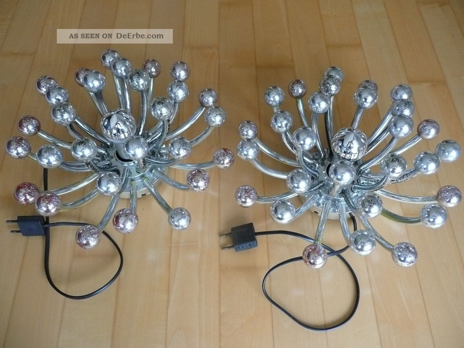 2 X Pistillino Wandlampe Chrom Tetrarch Valenti 70er - Jahre