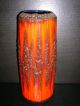 Große Keramik Vase Fat Lava Orange 532 - 28 Scheurich? Roth? 60er/70er Nachlass 1960-1969 Bild 1