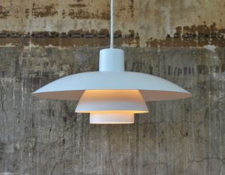 70er Louis Poulsen Ph 4/3 Lampe Poul Henningsen 70s Pendant Lamp Danish Design Bild