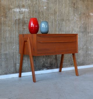 60er Teak Kommode Danish Design 60s Teakwood Cabinet Chest Of Drawers Wegner ära Bild