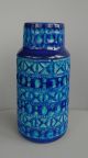Vintage Scheurich West Germany Bay Fat Lava Keramik Vase Pottery Blau 50 ' S 60 ' S 1960-1969 Bild 1