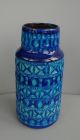 Vintage Scheurich West Germany Bay Fat Lava Keramik Vase Pottery Blau 50 ' S 60 ' S 1960-1969 Bild 2