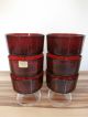6 Rote Luminarc Sektschalen Gläser Dessertschale 60er Frankreich Rockabilly 1960-1969 Bild 3
