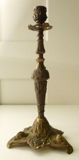 Jugendstil Kerzenständer,  Metallguss Patiniert,  H 30 Cm,  Frankreich Um 1900 Bild