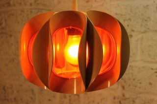 70er Jahre Space Age Lampe 70s Hanging Light Lamp Ufo Stil Orange Hängelampe Pop Bild