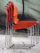 Stuhl Gerd Lange Design 70er Orange Stühle Stapelbar Swing Drabert Sm 400 2stück 1970-1979 Bild 4
