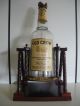 Sammlerstück,  Große Leere Whisky Flasche 3 Ltr.  Mit Einem Kippständer Aus Holz 1970-1979 Bild 1