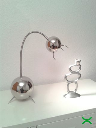 Design Lampe Stehlampe Bauhaus Tripod Art Industrie Lamp Kugel Deco Space Age Bild