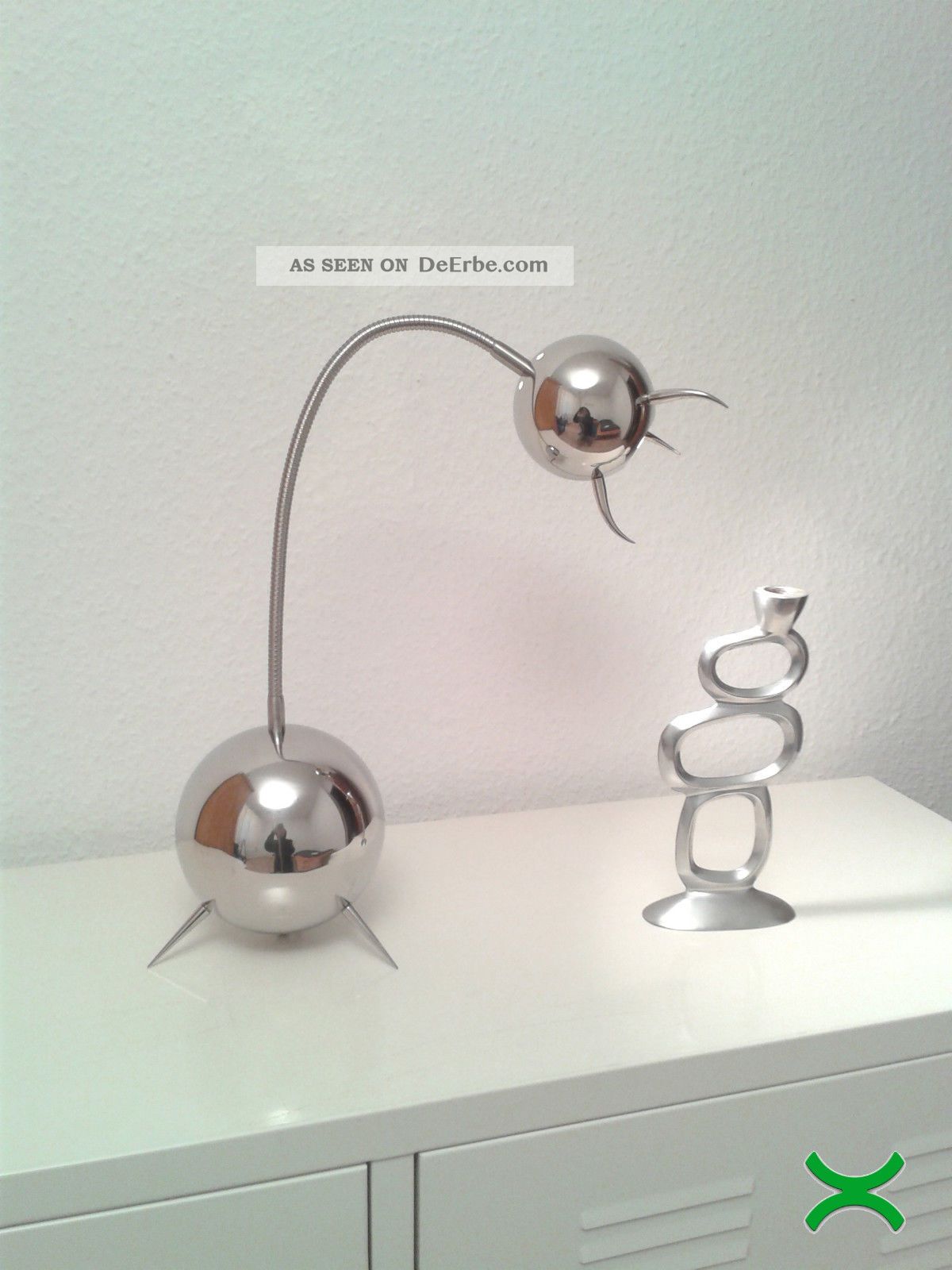 Design Lampe Stehlampe Bauhaus Tripod Art Industrie Lamp Kugel Deco