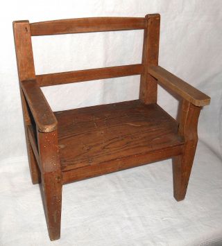 Antiker Stuhl Für Kleinkinder - Bänckchen Evetuell Für Den Teddybär,  35 Cm Lang Bild