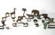 Zinnfiguren - Zootiere,  27 Teile,  Bemalung,  Gr.  Elefant,  Giraffe U.  V.  M. Antikspielzeug Bild 1