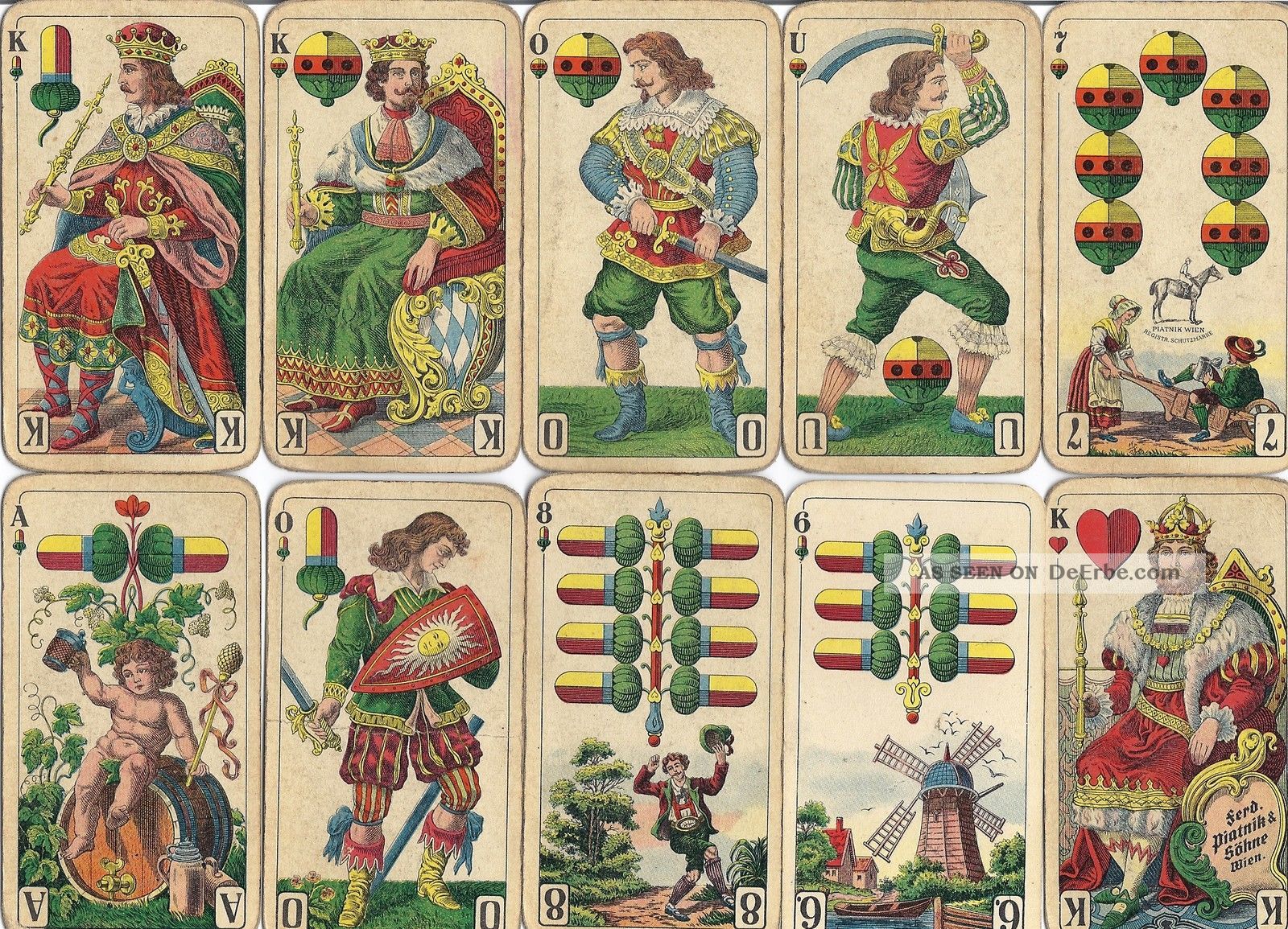 Doppeldeutsche Spielkarten