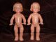 2 Püppchen Puppen Zwillinge Arme Und Beine Beweglich,  Unbespielt,  8 Cm Original, gefertigt vor 1970 Bild 1