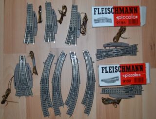 Fleischmann Spur N Profigleis Konvolut Weichen 10 Stück,  Dreiweg,  Kreuzung Bild