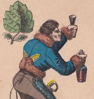 Ca.  1855 Seltenes Altes Kartenspiel Playing Cards Cartes A Jouer Bild