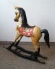 Deko - Schaukelpferd Dekoration Pferd Holzpferd Rustikal Mahagoni Handarbeit Antikspielzeug Bild 1