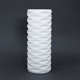 Geometric Op Art Vase - Matt - Relief - 60er Jahre - Edelstein - 23,  8cm Bild