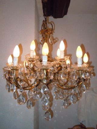 Riesen Antik Jugensstil Putte Lüster Engel Kronleuchter Chandelier 2 Ebenen 12fl Bild