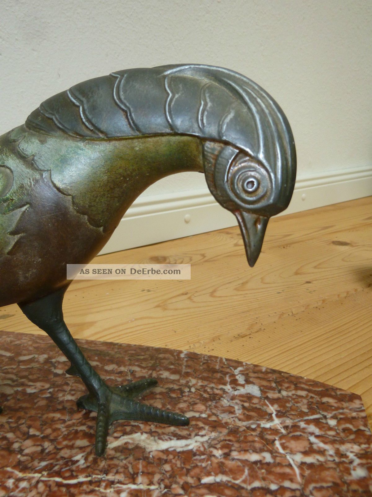Bronze-Statuette – Greif Auf Marmorsockel, Handgefertigt In Griechenland