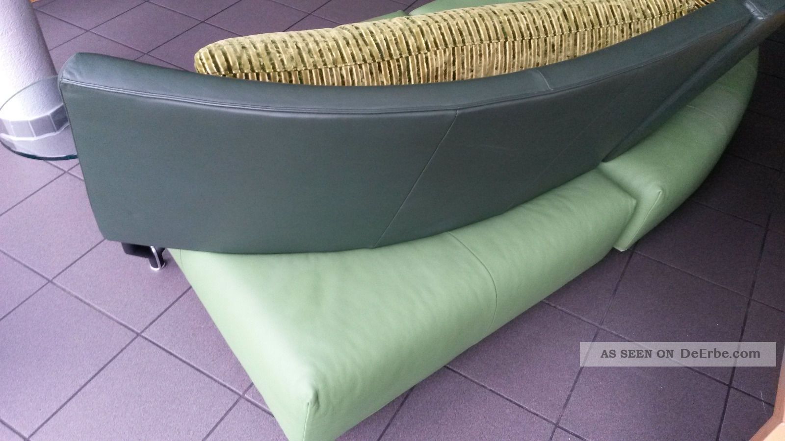 Designercouch Sofa Der Firma Röder (esslingen A. N. ), Halbrund, Grünes