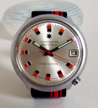 Junghans Electronic Dato - Chron Unisex Uhr Vintage Watch Space Age 60er Top Rare Bild