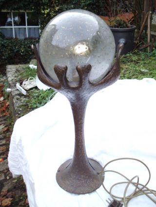 Alte Kugellampe Aus Bronze Bild
