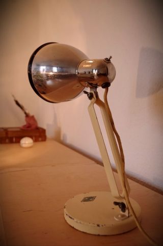 Antike Arzt Schreib Tisch Lampe Werkstatt Grandiosa Bauhaus Art Deco Rotlicht Bild