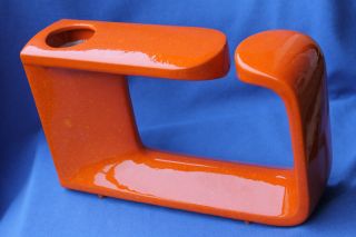 Rare Bertoncello Orange Schiavon 70er 70s Op Pop Art Italy Ceramic Pottery Bild