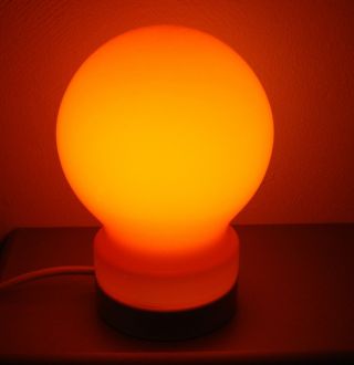 Orig.  70er Jahre Glas Kugellampe In Der Farbe Orange Tolles Design Bild