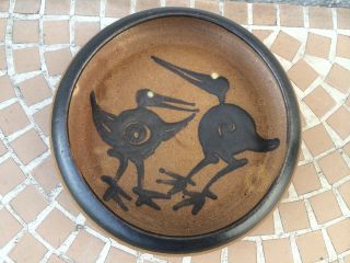 20er Jahre Keramikschale Mit Vogelmotiv Gemarkt Bild
